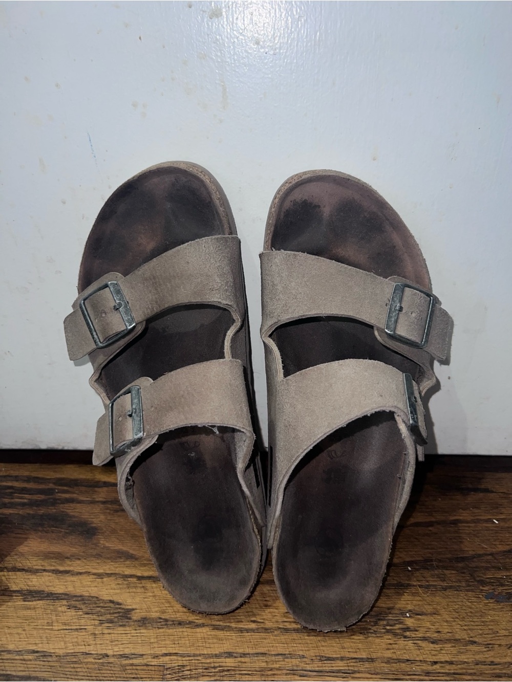 Birkenstock Brown Suede Two-Strap Arizona Sandals